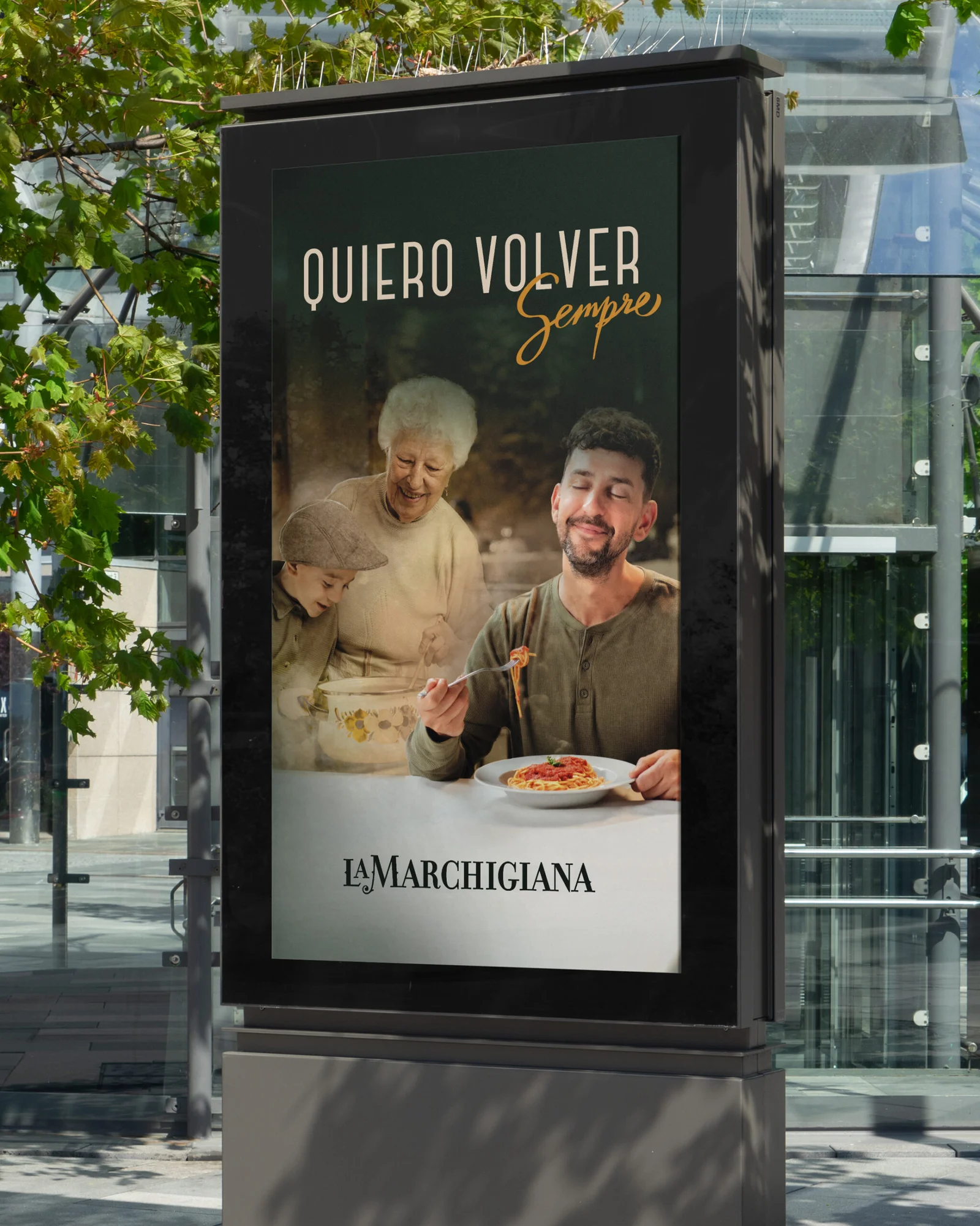 Gráfica de vía pública de La Marchigiana: el instante en que un sabor despierta recuerdos